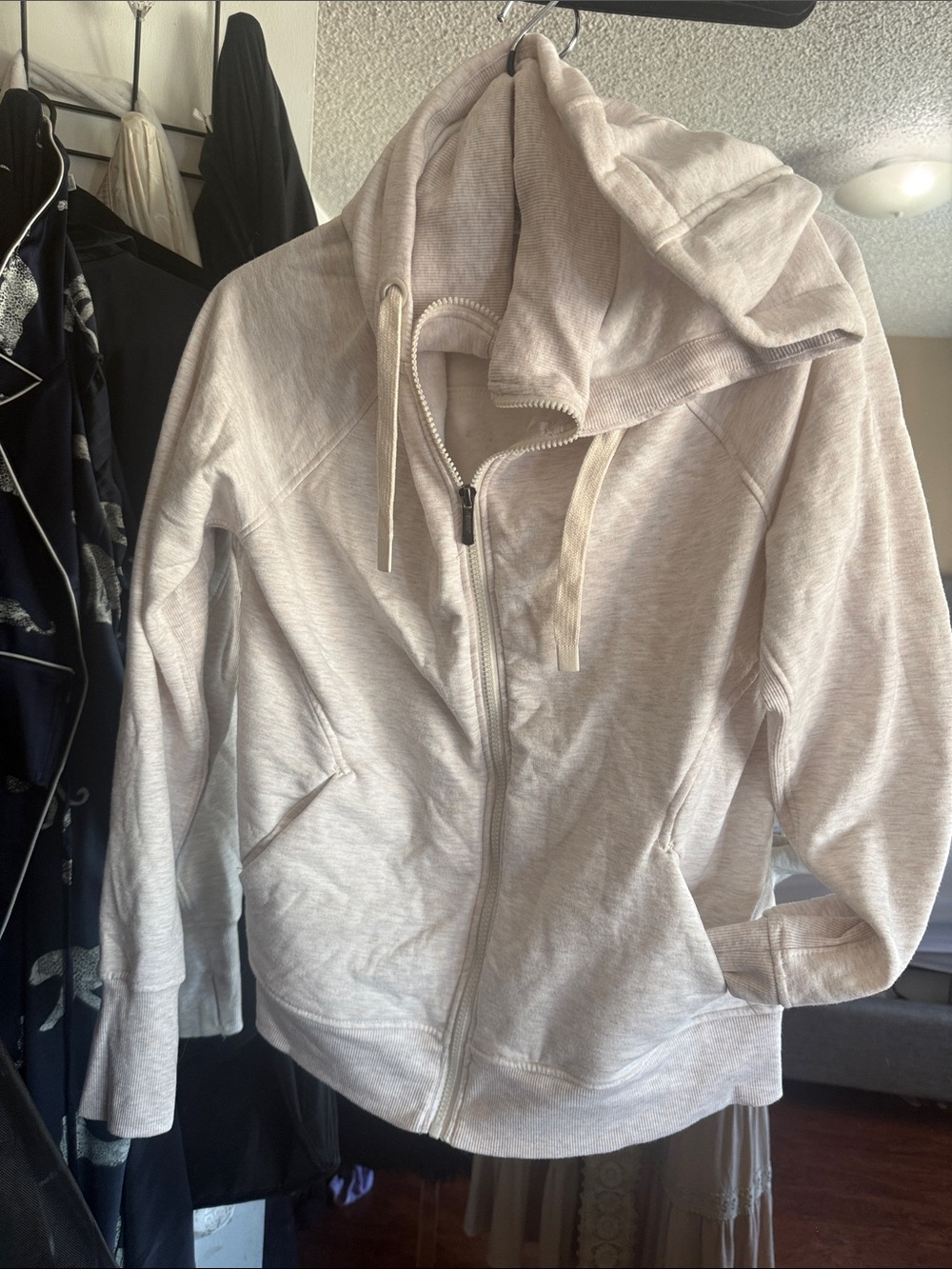 Jockey Light Beige Full-Zip Hoodie Jacket - Women